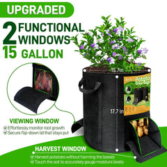 Mulctun harvest window open revealing clean potato access and easy picking