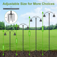 MuliVid close-up five-prong base anchored in soil for superior stability