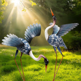 MUMTOP two-piece heron pair front view showing lifelike garden focal point