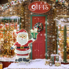 MUMTOP Santa placed on lawn providing cheerful curb appeal