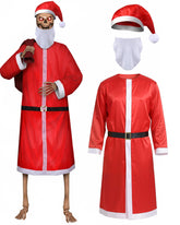 Mumucove front view robe on 12ft skeleton showing festive transformation