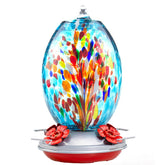 Muse Garden front view of blue fireworks feeder showing elegant design and curb appeal