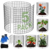mwellewm front packaging showing 15-piece garden protectors and included parts, protects plants