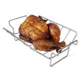 Mydracas front view of rib and roast rack showing sturdy build and space saving