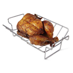 Mydracas front view of rib and roast rack showing sturdy build and space saving