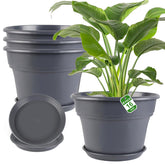 Myfeegoin front view of 16-inch planter showing sleek finish and durable design benefit