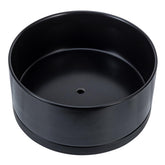 MyGift black ceramic planter front view showing modern silhouette and stability