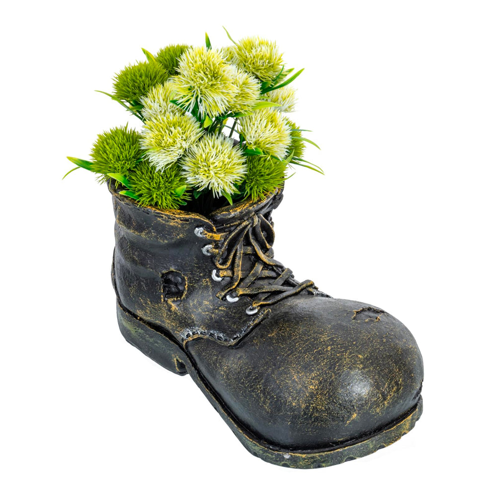 MyGift boot planter front view showing vintage charm and easy display