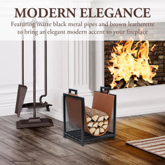 MyGift brown leatherette sling close-up showing durable texture and style