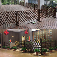 MYOYAY fence used as trellis with ivy supporting climbing plants attractively