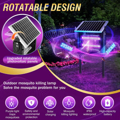 Mysora dual UV tubes lit showing strong insect attractant light
