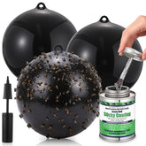 Mysora front packaging showing three hanging fly trap balls and benefits