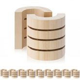 Mysora front view of ten wooden termite monitoring inserts, clear kit organization and benefit of multiple points