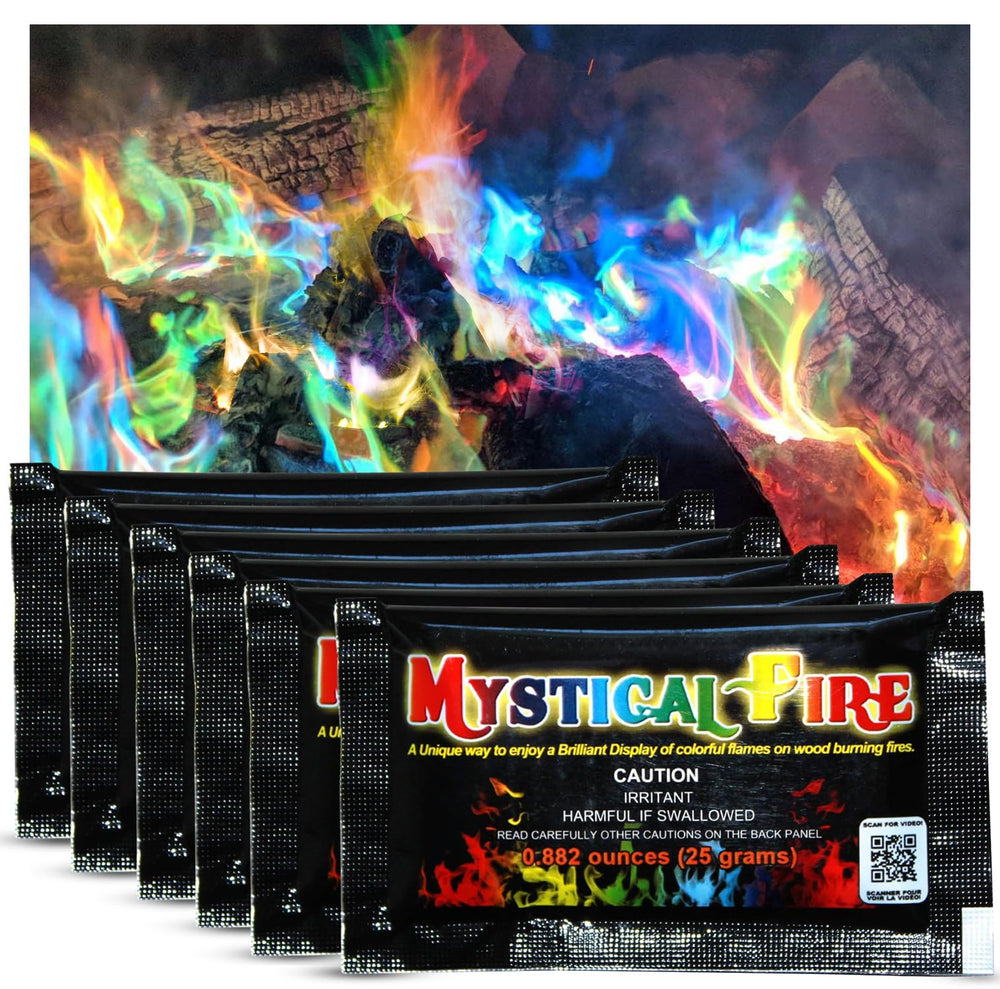 Mystical Fire front packaging showing 50-pack and bold branding for easy storage