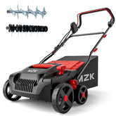 MZK front view of dethatcher showing tines and rake for efficient thatch removal