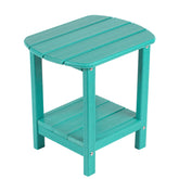 nalone Adirondack side table front view showing Aruba finish and sturdy design