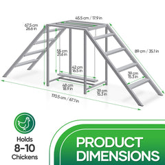 Nandae side ladder angle highlighting safe climb access for young birds benefit