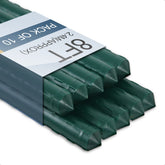 NANOPRETTY front view of 10-pack stakes showing pack and poles for organized storage
