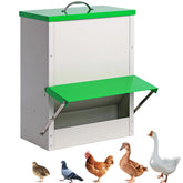 NAOEDEAH front view of metal feeder showing capacity and durable design