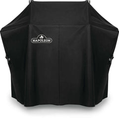 Napoleon cover fitted on Rogue 425 showing full front protection and secure straps