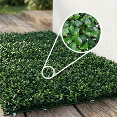 NatraHedge roll unrolled on wall demonstrating quick installation benefit