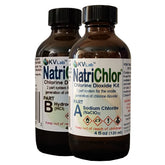 NatriChlor 8 oz front bottle view showing label and amber glass for longevity