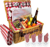 Nature Gear picnic basket front view showing organized set and easy carrying