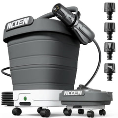 NCOEN front view of pressure washer showing compact design and controls, easy portability