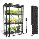 Nedechom front view assembled showing compact multi-tier storage and healthy plants
