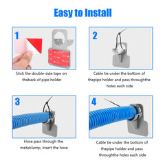 Nefemo hose with stainless-steel clamp being tightened demonstrating secure leak-reducing connection benefit