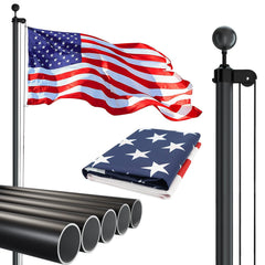 NELXINJO front view of full 25ft pole showing stability and finish