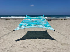 Neso front view full canopy showing shade coverage and quick setup benefit
