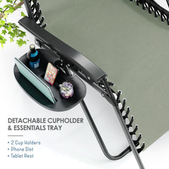 Nestl detachable tray with cup holders and phone slot for hands-free convenience