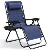Nestl chair front view showing reclining position and tray benefit