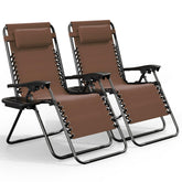 Nestl front view of two chairs showing brown mesh and cup tray benefit comfort