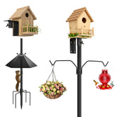 NestShld front view of assembled pole showing sturdy setup and bird-friendly design