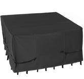 NettyPro front view of full covered patio table protecting furniture