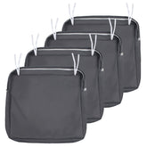 NettyPro front view of four grey cushion covers, protects cushions outdoors