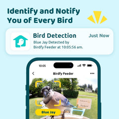 NETVUE birdfy closeup of camera lens, clarity for identifying species