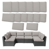 Nevsokio front view of light gray cover set showing neat fit and curb appeal