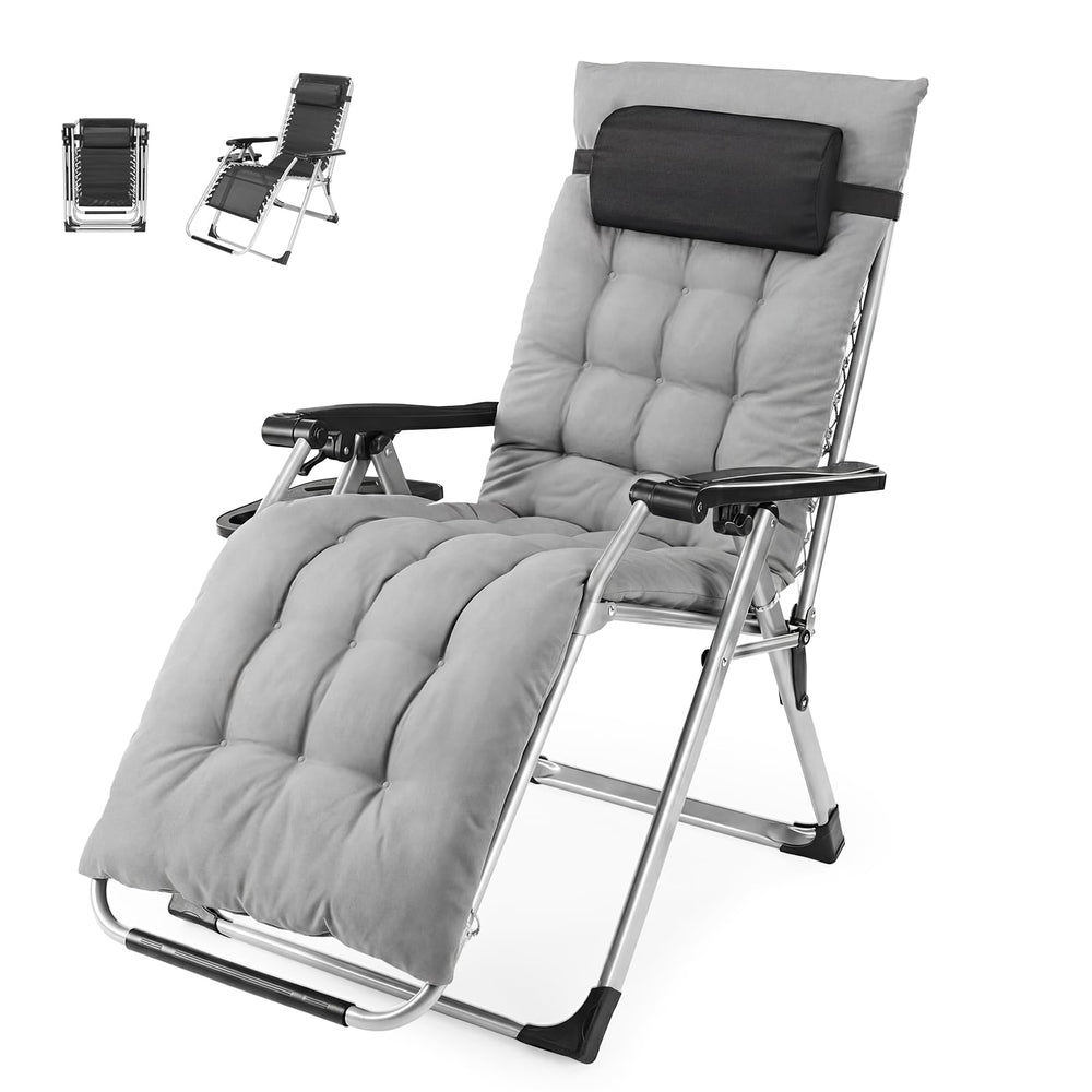 NEWBULIG front view of zero gravity chair showing full recline comfort