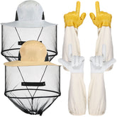 Newcotte front pack showing both goatskin gloves and veils, clear kit contents benefit