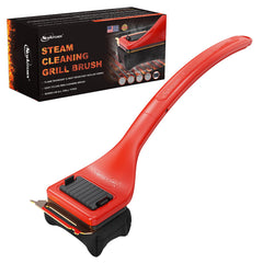 NEWKITCHEN brush front view showing bristle-free Kevlar head and benefit of safe cleaning