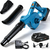 NEWONE front view showing compact cordless blower and included battery for portable cleanup