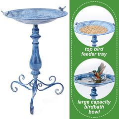 Newtay birdbath powder coat texture detail showing weatherproof finish for long lasting use
