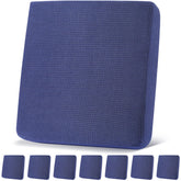 Newwiee front view of eight navy covers showing neat stack and protection