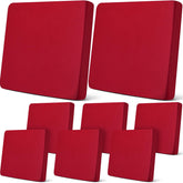 Newwiee front view of wine red cushion covers showing vibrant color and neat fit for protection
