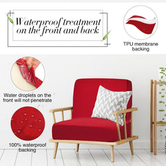 Newwiee stretched cushion cover showing fit for 20 to 27 inch cushions