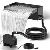 NFESOLAR front view of spillway showing wide 12.2 inch waterfall lip and sleek finish