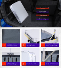 Nice C folded flat with carry handle for lightweight transport